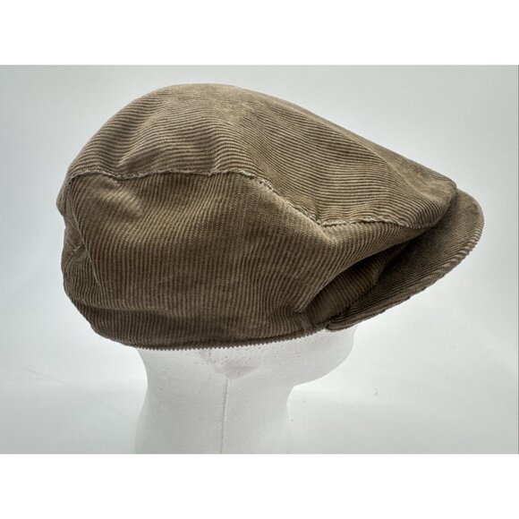 Vintage Kilbeggan Corduroy Hat Newsboy Cabbie Cap Snap Cotton One Size Whiskey - Picture 8 of 9